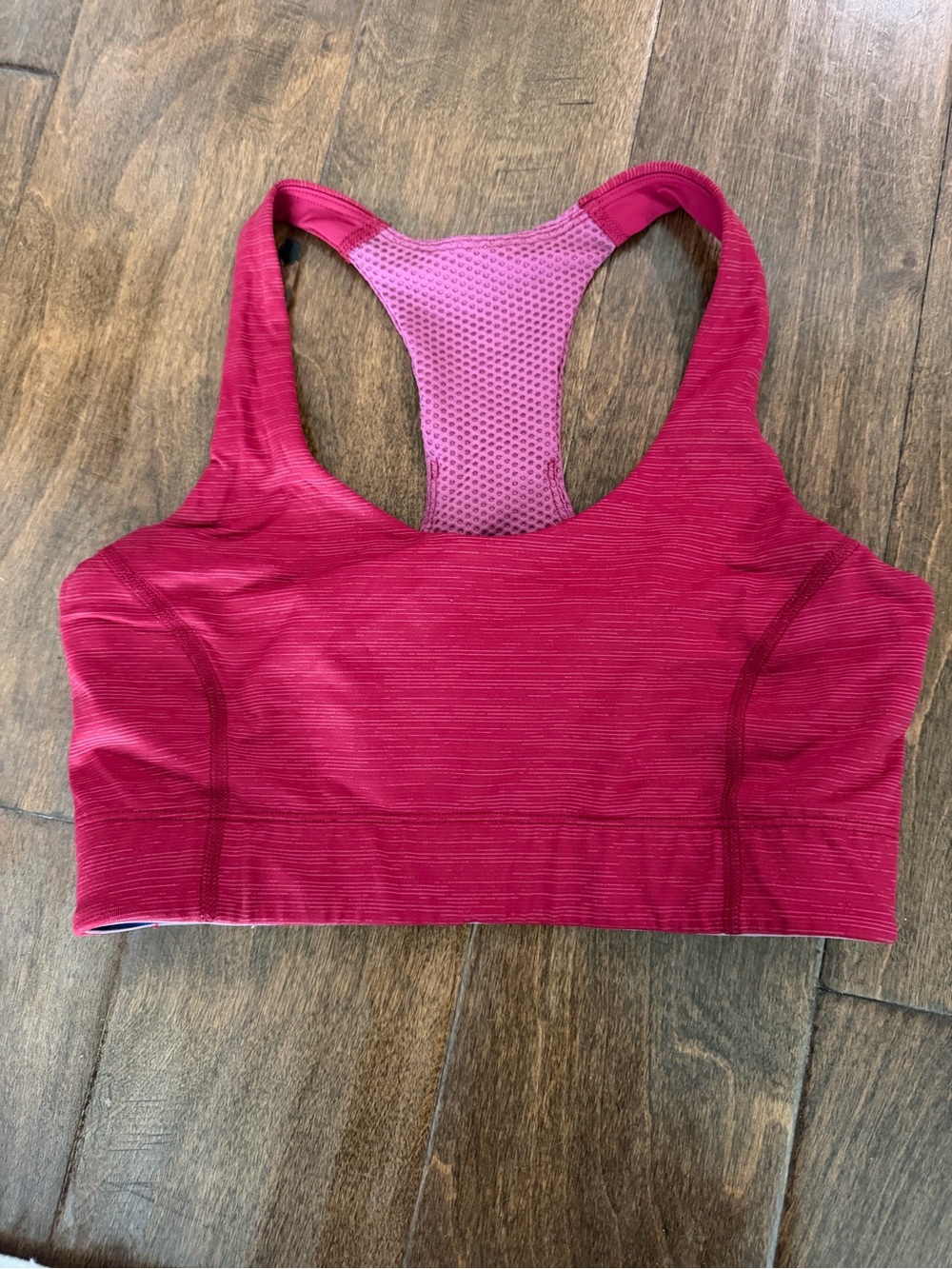 Women's Pink Racerback Sports Bra - Breathable Support
